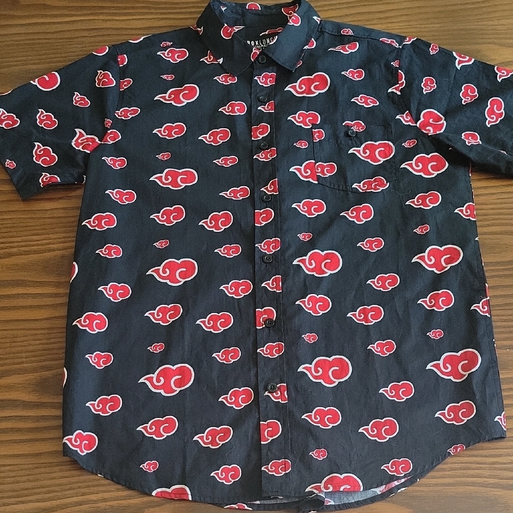 BOXLUNCH Naruto Shippuden Collection Men's Button-Down Short-Sleeve Shirt